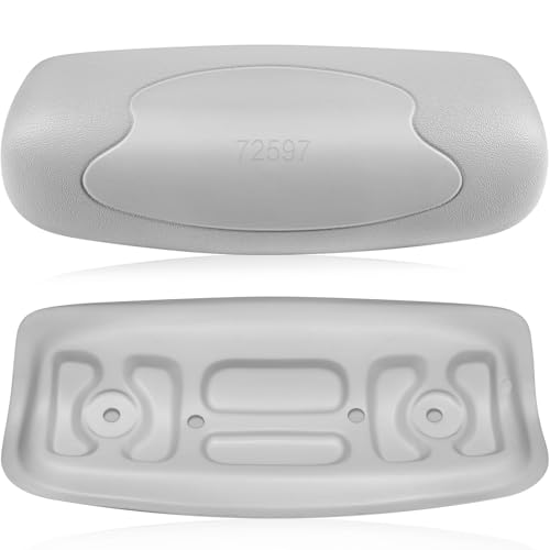 Bonbo 2-Pack 72597 Spas Replacement Pillow Fit for 2002-2007 Hot Spring Highlife Series Hot Tubs, Cool Gray Spa Headrest Replace for 72596 73339