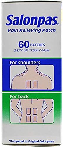 Salonpas Pain Relieving Patches, 60 Count, Pack 3