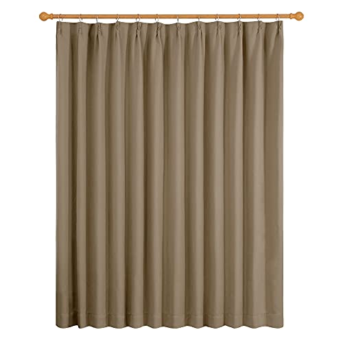 Deconovo 1級遮光カーテン 1枚入 幅200cm丈178cm カーキ 全12色 UVカット 断熱 おしゃれ 節電対策 昼夜目隠し