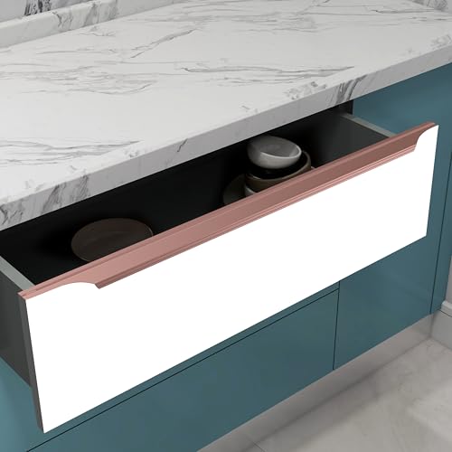 Image of Plantex Profile Handle for Kitchen Cabinet /32 Inch Aluminium Drawer Profile Handle /Wardrobe Pull Handle for Home /Office /Hotel - Pack of 1 (Rose Gold)