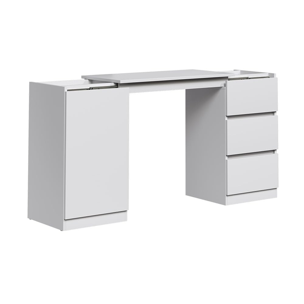 Vicco Cómoda con función Escritorio Varino, Blanco, 80 x 75.5 cm | extensible