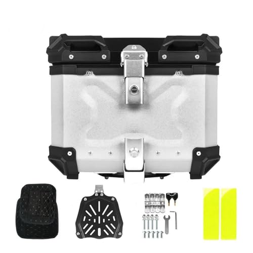 VTAIEX Scatola portaoggetti Per BMW R1200GS LC R1250GS Per Honda CRF1000L CRF1100L Adventure Bauletto Posteriore In Alluminio Per Moto, Cassetta Degli Attrezzi, Valigia Da Viaggio(36L Silver X Box)