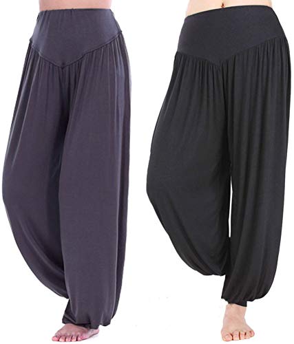 Pantalon harem yoga spandex modal léger fluide doux femme