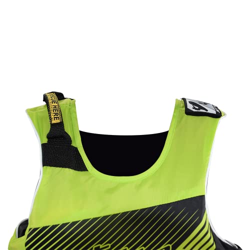 Jettribe Hyper Series Coast Guard Life Vest - USCG Guard Approved CGA Type 3 PFD Hyper Vest for Jet Skiing - Side-Entry Boating Vest with Certified Safety Features & Comfort in Water Sports - Green