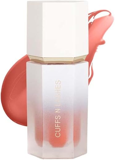 Cuffs N Lashes After Glow Liquid Blush Gel Cream 6ml - 01 Peaches | Hydrating Formula with Hyaluronic Acid &Vitamin E | Bu...