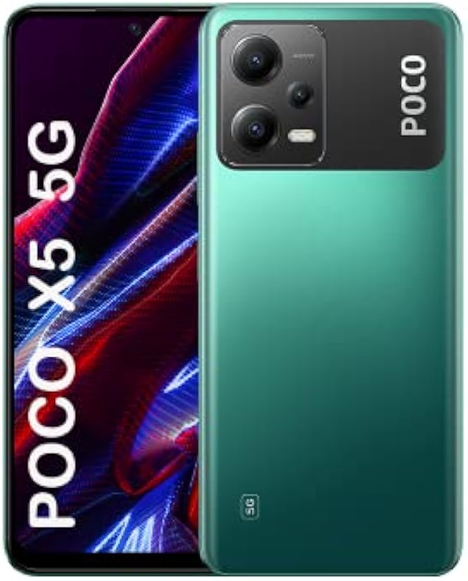 Xiaomi Poco X5 5G, Dual SIM, 265GB + 8GB, Factory Unlocked GSM, International Version (Fast Car Charger Bundle)- No Warranty - Green