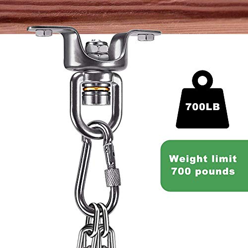 SELEWARE Heavy-Duty Punching Bag Hanger, 304 Stainless Steel Mount with 360° Swivel Bearing for Boxing, Muay Thai, MMA Training, 700lbs Capacity - Thumbnail 4