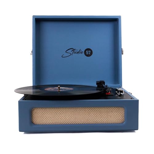 Studio 57 Groovy Bluetooth Retro Plattenspieler Blau