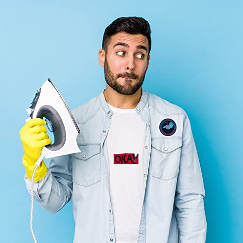 Wikineon Embroidered Iron On Patch, Okay Applique Patch, Punk Roll Embroidered Badge Iron On/Sew On Diy Clothing Accessories, Perfect For Jackets Backpack Clothes Hats Jeans T-Shirt #TOP3