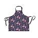 LORONA Flamingos Flamenco Sommermuster Schürze Unisex Küche Verstellbare Latzschürze mit 2 Taschen zum Kochen Backen Gartenarbeit für Frauen Männer Chef