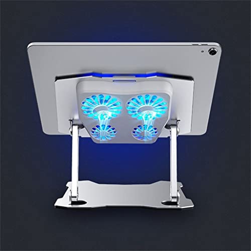 Soporte ajustable de aluminio para laptop con 4 ventiladores miniatura 5