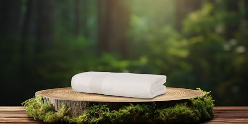 Image of Fash Home-100% Bamboo Loops Luxury Bath Towel-550 GSM|Large Size-75X150 cm|Super Soft|Quick Absorbent|Natural antibacterial towel ideal Gift Set for new borns,sensitive skin teens,Men,Women & Couples.