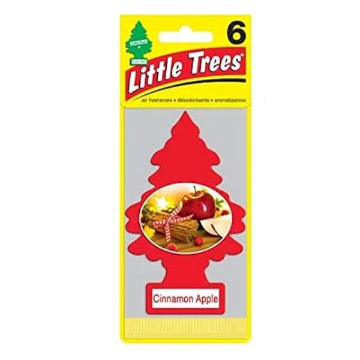Little Tree Hanging Type Fragrance air fresheners Cinnamon Apple 6 Pieces U6P-60338