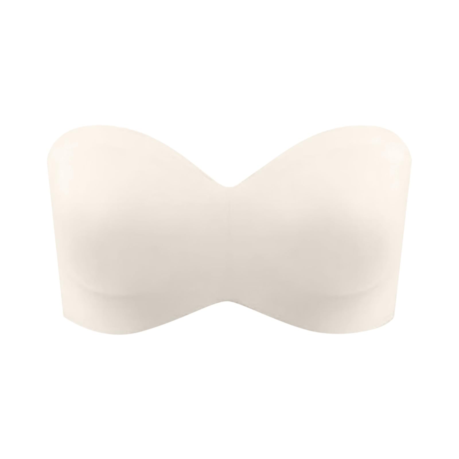 Reggiseno Sexy da Donna con Spalline Rimovibili, Tipo Top A Tubo, Intimo Ultra Sottile, Beige, 44F(Beige,36E)