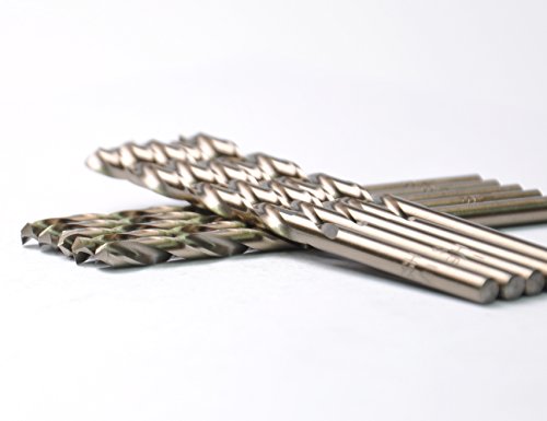 Oxtul 10Pcs 7/64" Inch Hss General Purpose Heavy Duty Jobber Length Cobalt Twist Drill Bits,Ideal For Drilling On Mild Steel, Copper, Aluminum, Zinc Alloy Etc. #TOP4