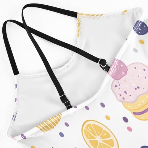 Girl's One Piece Swimsuit Cherry Cake Cartoon Beach Bathing Swimwear4