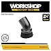 WORKSHOP Wet/Dry Vacs Shop Vacuum Accessories WS25001A Dusting Brush Attachment for Wet Dry Vacuum Cleaners, Fits 2-1/2-inch Extension Wands and Hoses