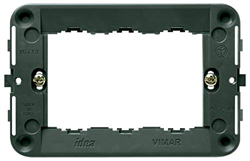 Serie Idea Vimar 16713 Supporto 3 Moduli, Grigio