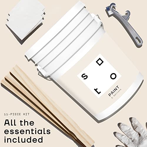 Soto Black All-In-One House + Furniture Paint, Matte Finish (No. 70 Mars Black) — 1 Gallon Of Paint For The Whole House; Wall, Furniture, Cabinet, Doors, Trim, Interior/Exterior #TOP2