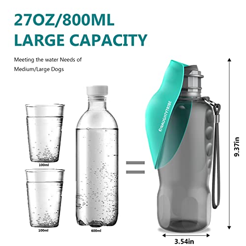 Dog Water Bottle, Portable Dog Water Bottle, 27Oz Dog Water Dispenser With Patented Leak-Proof Design For Dog Walking, Hiking And Traveling Bpa-Free Materials (Green) #TOP2