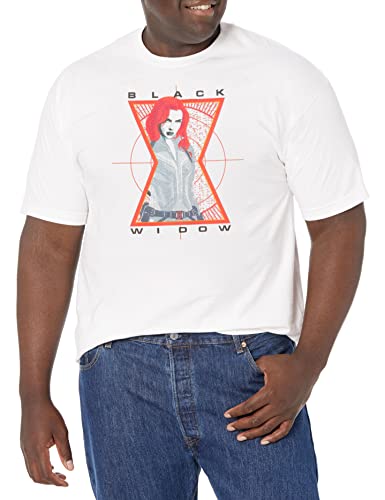 T-Shirt Homme Marvel Cible Widow en Coton Noir pour Fan de Comics