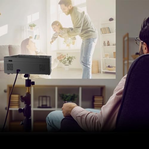 2023 GINCSRI mini Projector for iphone HD 1080P video projectors 9800 Lumens 200" home Movie Projector small portable TV proyector portatil outdoor projectir with speakers Tripod Carry Bag HDMI USB