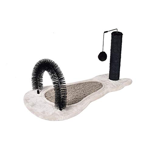 Zeagro Cat Scratch Arch, Cat Play Toy Cat Scratching Post Pet Massaging Self Grooming Groomer Shedding Soft Bristles for Kitten