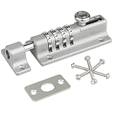 Spopal Combination Locking Bolt, [120mm] [Weatherproof&Burglar Proof] 4 Digit Combi Bolt Sliding Doo