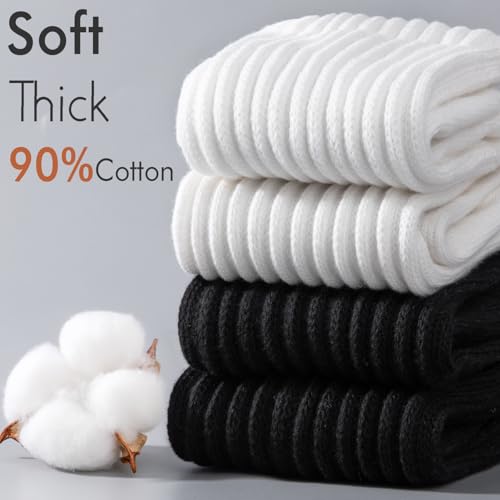 Image of HONGTEYA Slouchy Crew Socks For Women,Scrunch Cotton Cozy Workout Socks | Mid Calf Scrunch Boot Socks Size 5-11, Cozy Slouch Casual Athletic Socks, All Season Gifts For Women