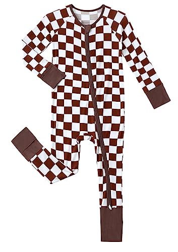 Image of SUZEL Baby Viscose from Bamboo Pajamas - Infant Boys Girls Footless Zippy Pjs Sleep 'N Play Clothes - One Piece Romper