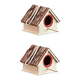 iplusmile 2pcs Hummingbird Decor Outdoor Paint Brishes Rustic Decorations Outdoor Bluebird House Woo