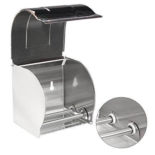 Aexit 120mmx122mmx123mm 304 ze stali nierdzewnej naścienny uchwyt na papier toaletowy z pokrywą(Porte-papier toilette mural en acier inoxydable 304, 120mmx122mmx123mm, avec couvercle