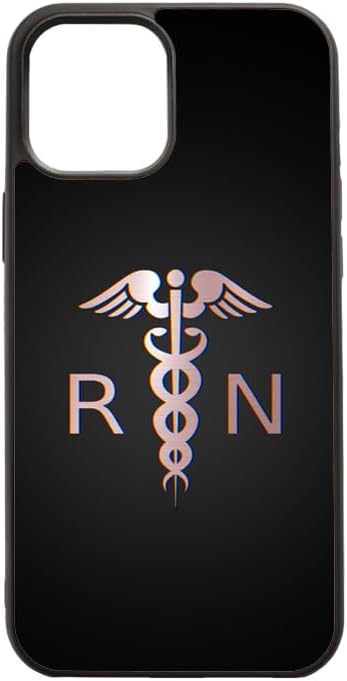 Rn - Funda médica de enfermera registrada, compatible con iPhone 1212 Pro, funda delgada de goma TPU antideslizante duradera a prueba de golpes
