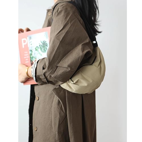 Nylon Crossbody Bag For Women Men Casual Lightweight Crescent Shoulder Hobo Purse With Wide Adjustable Strap2