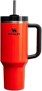 Stanley H2.0 Vacuum Quencher, 0.4 gal 1.18 L, Neon Orange, Neon Orange, Cold Insulation, Stainless Steel Bottle, Water Bottle, Straw Mug, Outdoor, Dishwasher Safe