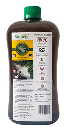 Image of Herbal Strategi Thermal Fogging Solution - Natural, Vegan & Eco-Friendly | 100% Herbal and Chemical free | Baby and Pet safe | Ayush certified | 1L
