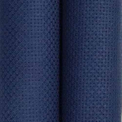 Image of KCS 16 Count Cotton Cross Stitch Aida Cloth Fabric (Navy Blue, 59 inch x 1 Yard /149cm x 92cm)