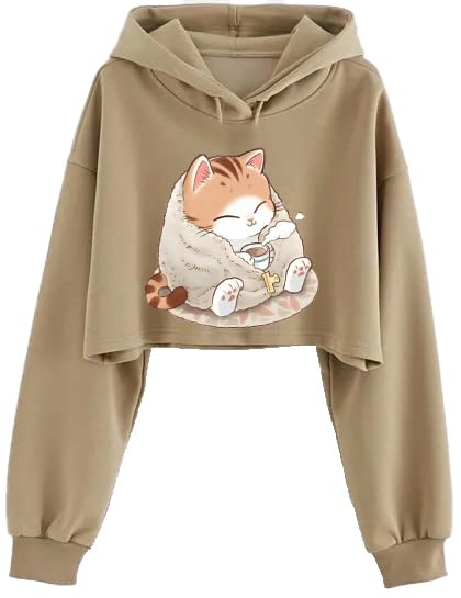 Crop Hoodie for Women Girl Casual Stylish Latest Brown Lavender Beige White Pink Black Under 399 499 winterwear Hood wali Crop Hoody-image-37