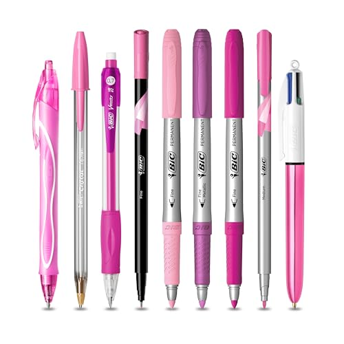 BIC Juego de 1 estuche con 2 bolígrafos, 1 lápiz de grafito con borrador, 1 bolígrafo de gel borrable, 3 marcadores permanentes, 1 bolígrafo de fieltro de escritura, 1 lápiz mecánico - imagen 6