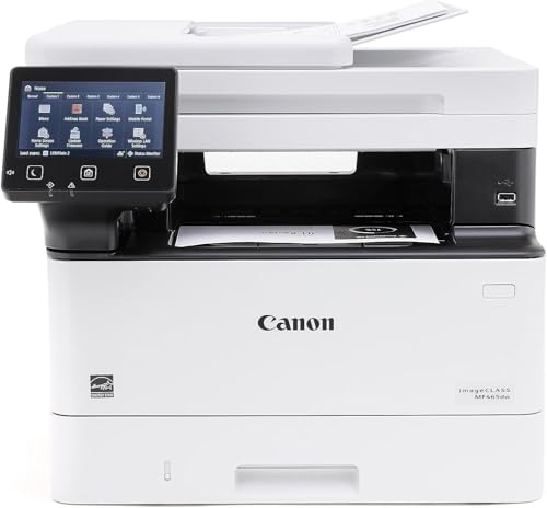 Canon imageCLASS MF465dw Monochrome Duplex Wireless Laser Printer - All-in-One with Scanner, Copier, Fax, Auto Document Feeder, Mobile Ready, 42 PPM (White, Renewed)