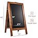 Chalk Board A-Frame Chalkboard Sign - Blackboard Chalk 40 x 22 Chalk Boards with Frame - Menu Board A Frame Sign Board Sandwich Board Sidewalk Sign Large Chalkboard Easel Brown Chalkboard Signs