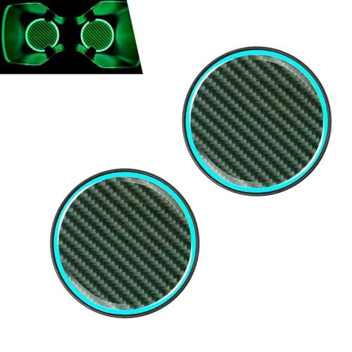 2 Piezas Posavasos Luminiscentes para Auto 2.83 Pulg miniatura 1