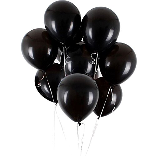 Metallic Shiny Peal Finish Balloons - Pack of 25 (Black) - Image 1