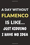  A Day Without Flamenco Is Like Just Kidding I Have No Idea: Flamenco Journal Notebook to Write Down Things, Take Notes, Record Plans or Keep Track of Habits (6\