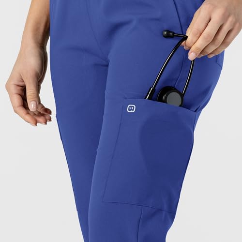 Image of Wink W123 Women's Flex-n-Reach Track Scrub Pant, Black, Large Petite