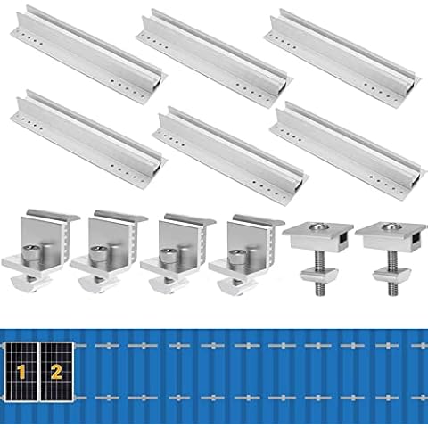 Kit de soporte para panel solar para techo plano de chapa Cover