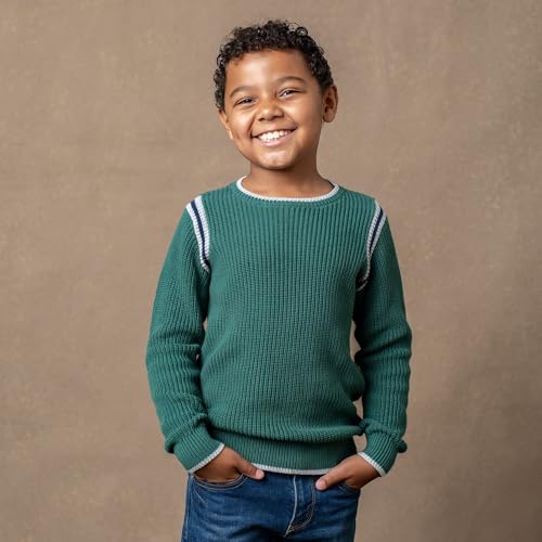 Image of Hope & Henry Boys' Long Sleeve Crew Neck Pullover Sweater
