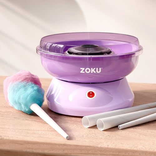 ZOKU Cotton Candy Maker, Countertop Cotton Candy Machine, Includes 10 Paper Cones, Enjoy Homemade Treats in Minutes - Thumbnail 2