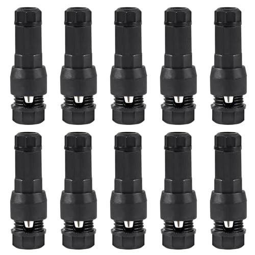 10Pcs Low Voltage Landscape Wire Connector Lighting Connector Waterproof 12/14/16/18 AWG Light Wire Cable Connectors for Outdoor LED Path Garden Spotlights Lawn Lamp