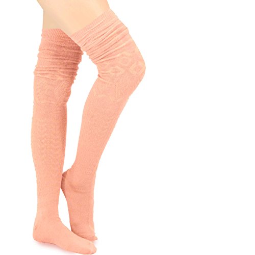Image of Fashionable Cotton Slouchy Boot Socks for Women and Girls: Long Thigh Highs, Over-the-Knee Highs, and Knee Highs
